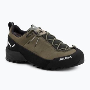 Men's approach shoes Salewa Wildfire Leather 2 GTX faded green/black