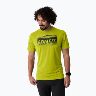 Men's trekking T-shirt DYNAFIT Transalper Graphic golden lime/5a30