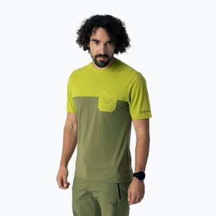 Men's trekking T-shirt DYNAFIT Transalper Pocket golden lime/5a40