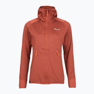 Women's trekking sweatshirt Salewa Agner Hybrid PL/DST FZ Hoody etruscan red melange