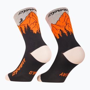 Socks DYNAFIT Traverse Crew black out ultra orange/4220