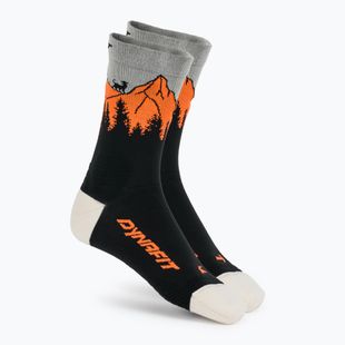 Socks DYNAFIT Traverse Crew black out ultra orange/4220
