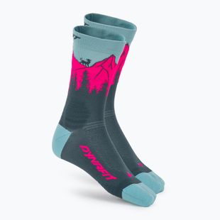 Socks DYNAFIT Traverse Crew cinder pink glo/6070