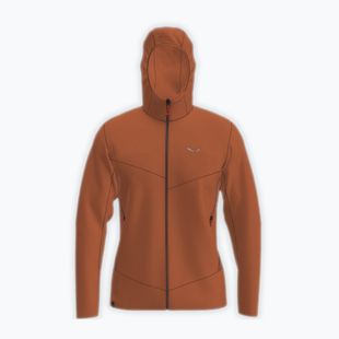 Men's trekking sweatshirt Salewa Puez Rocca Polarlite Hood Bombay Brown