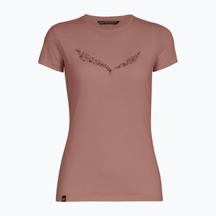 Women's T-shirt Salewa Solid Dry desert pink