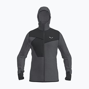 Men's trekking sweatshirt Salewa Puez 2 Dry Hood Fz black out melange/0910