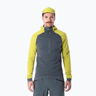 Men's DYNAFIT Radical Polartec Hooded Ski Touring Sweatshirt golden lime/0720