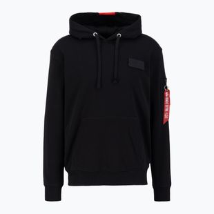 Men's Alpha Industries Red Stripe Hoodie black