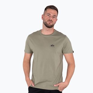Men's Alpha Industries Basic Small Logo olive T-shirt