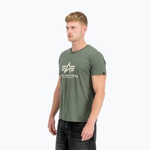 Alpha Industries men's basic vintage green polo shirt