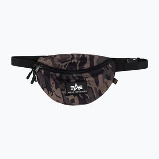 Alpha Industries Rubber Print Waistbag black camo