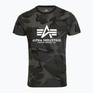 Men's Alpha Industries Basic Camo black camo polo shirt