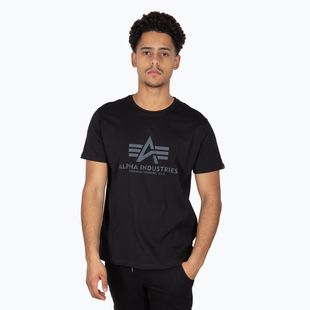 Alpha Industries men's Basic Rainbow Reflective t-shirt black