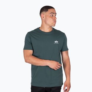 Men's Alpha Industries Basic Small Logo T-shirt navy green