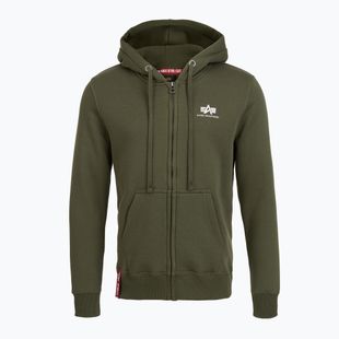 Men's Alpha Industries Basic Zip SL sweatshirt dark olive
