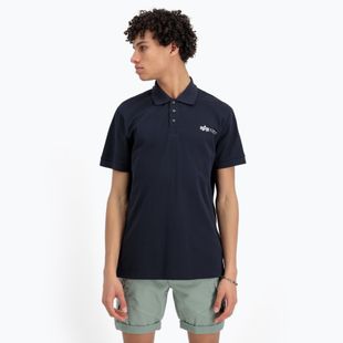 Men's Alpha Industries Basic Polo Small Logo T-shirt replica blue