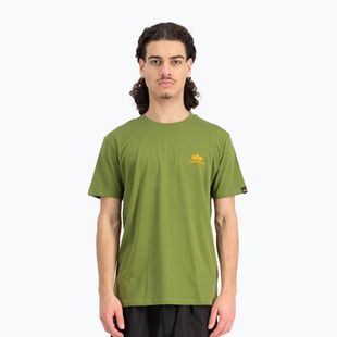 Alpha Industries men's Basic Small Logo T-shirt moss green