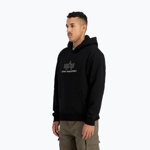 Men's Alpha Industries Basic Hoodie TPU black/chrome