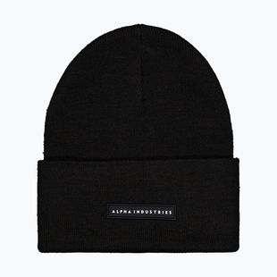 Cap Alpha Industries Rubber Logo Beanie black