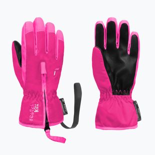 Children's ski gloves Reusch Ben fuchs purp/knockout pink