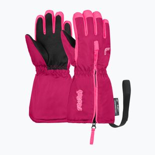 Children's ski gloves Reusch Tom fuchs purp/knockout pink
