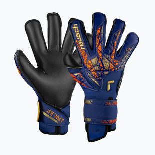 Reusch Attrakt Duo Evolution premium blue/gold/black goalie gloves