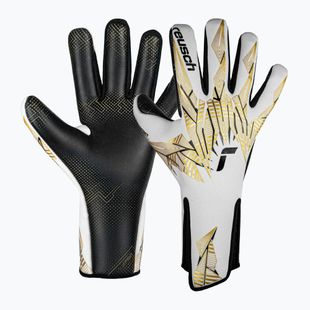 Reusch Pure Contact Gold X GluePrint Strapless goalie gloves white/gold/black