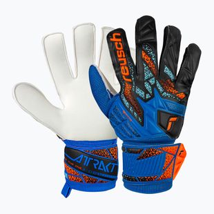 Reusch Attrakt Solid electric blue/shocking orange goalkeeper gloves