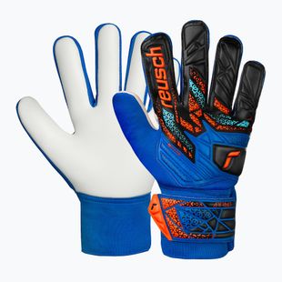 Reusch Attrakt Starter Solid Junior electric blue/shocking orange children's goalkeeping gloves