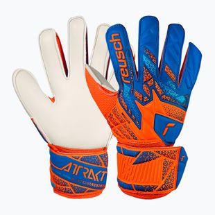 Reusch Attrakt Solid Junior shocking orange/blue children's goalkeeper gloves