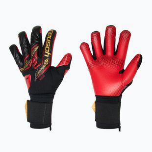 Reusch Attrakt Gold X GluePrint goalkeeper gloves black/gold/fiery red