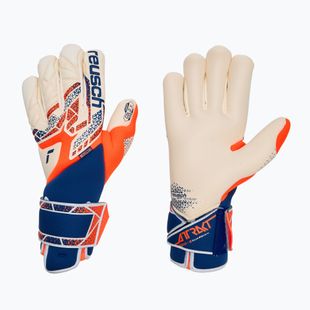 Reusch Attrakt Gold X Guardian goalkeeper gloves shocking orange/energize blue