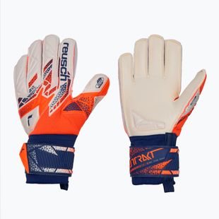 Reusch Attrakt Silver Junior goalkeeper gloves shocking orange/energize blue