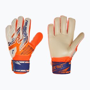 Reusch Attrakt Solid Junior shocking orange/energize blue children's goalkeeper gloves