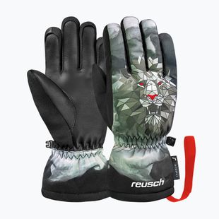 Children's ski gloves Reusch Carter R-Tex XT blck/silver/fluo red