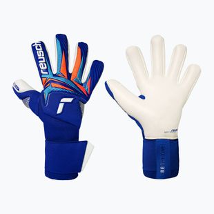 Goalkeeper gloves Reusch Attrakt Gold X NC Gravity sharp blue/white/shocking orange