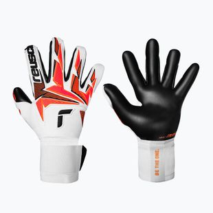 Goalkeeper gloves Reusch Attrakt Freegel Gold X white/shocking orange/black