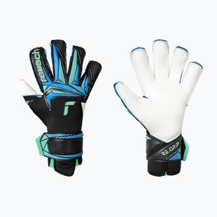 Goalkeeper gloves Reusch Attrakt RE:GRIP Evolution black/ocean light