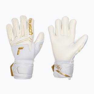 Goalkeeper gloves Reusch Attrakt AB1 Advance white/gold
