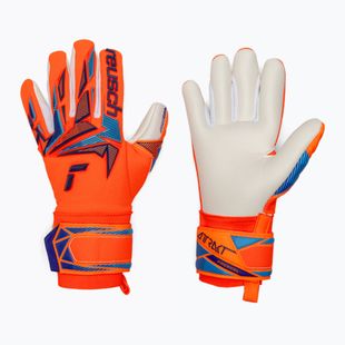 Children's goalkeeper gloves Reusch Attrakt Freegel Advance Junior shocking orange/blue