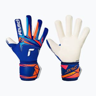 Goalkeeper gloves Reusch Attrakt Gold X NC sharp blue/white/shocking orange