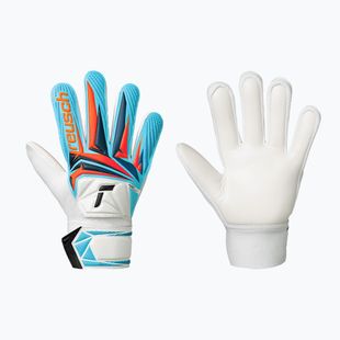 Children's goalkeeper gloves Reusch Attrakt Starter Solid Junior white/light blue