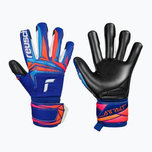 Goalkeeper gloves Reusch Attrakt Infinity Evolution NC sharp blue/shocking orange/black