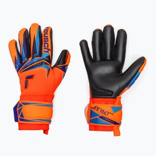 Children's goalkeeper gloves Reusch Attrakt Infinity Evolution NC Junior shocking orange/blue/black