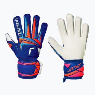 Children's goalkeeper gloves Reusch Attrakt Advance Junior sharp blue/white/shocking orange