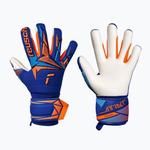 Children's goalkeeper gloves Reusch Attrakt Freegel Advance Junior sharp blue/shocking orange