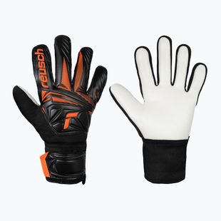 Goalkeeper gloves Reusch Attrakt Starter Solid black/shocking orange