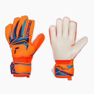 Goalkeeper gloves Reusch Attrakt Solid shocking orange/blue