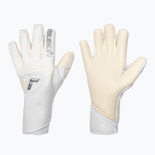 Goalkeeper gloves Reusch Attrakt Gold X Strapless white/silver