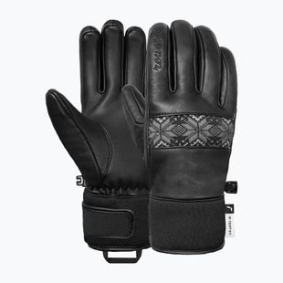 Women's ski gloves Reusch Charlize R-Tex XT black/steel gray/silver